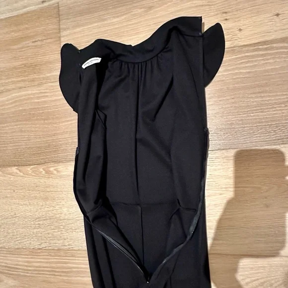 Amanda Uprichard Davina Black Ruffle Sleeve Jumpsuit XS - Picture 9 of 13